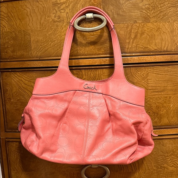 Coach Handbags - Coach Coral Pink Shoulder Bag